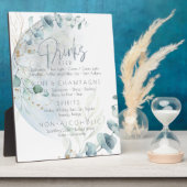 bruiloft | Dusty Blue Over the Moon in Love Fotoplaat (Zijkant)