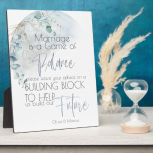 bruiloft Dusty Blue Over the Moon in Love Fotoplaat