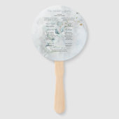 bruiloft | Dusty Blue Over the Moon in Love Handwaaier (Achterkant)