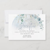 bruiloft | Dusty Blue Over the Moon in Love Kaart (Voorkant)