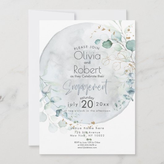 bruiloft | Dusty Blue Over the Moon in Love Kaart (Voorkant)