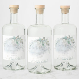 bruiloft | Dusty Blue Over the Moon in Love Likeurfles Etiket