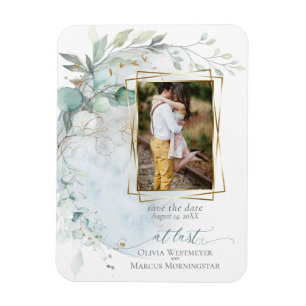 bruiloft   Dusty Blue Over the Moon in Love Magneet