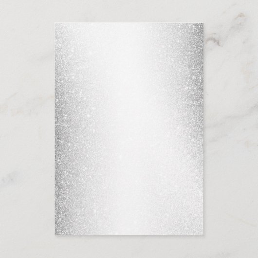 Bruiloft Dusty Blue Waterverf Flowers Silver Informatiekaartje (Achterkant)