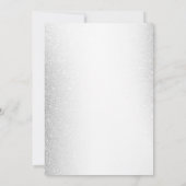 Bruiloft Dusty Blue Waterverf Flowers Silver Kaart (Achterkant)