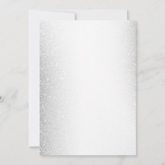 Bruiloft Dusty Blue Waterverf Flowers Silver Kaart (Achterkant)