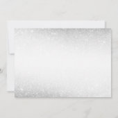 Bruiloft Dusty Blue Waterverf Flowers Silver Save The Date (Achterkant)