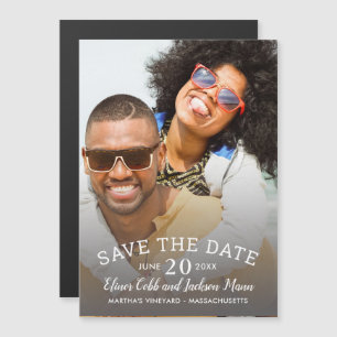 Bruiloft Een foto Save the Date Magnet Magnetische Uitnodiging