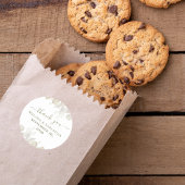 Bruiloft Eenvoudig Dank u Elegant Salie Groen Ronde Sticker