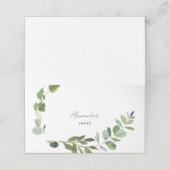 Bruiloft Eenvoudig gebladerte gepersonaliseerd Plaatskaartje (Buitenkant ongevouwen)