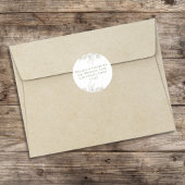 Bruiloft Eenvoudig retour adres Elegant Sage Groen Ronde Sticker
