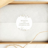 Bruiloft Eenvoudige Elegante Salie Groen Ronde Sticker