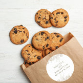 Bruiloft Eenvoudige Elegante Salie Groen Ronde Sticker