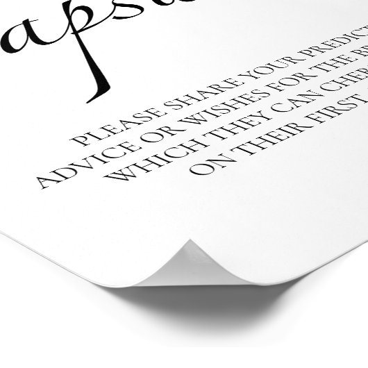 Bruiloft eerste Jubileum tijd capsule teken Poster (Hoek)