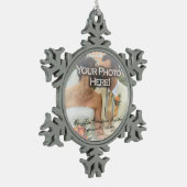 Bruiloft ~ Eerste Kerst Foto Ornament (Links)