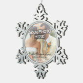 Bruiloft ~ Eerste Kerst Foto Ornament (Rechts)