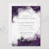 Bruiloft | Elegant Amethyst Crystal Geode Invitati Kaart (Voorkant)