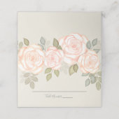 Bruiloft Elegant Aquarel Bloem Tafelnummer Plaatskaartje (Buitenkant ongevouwen)