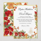 Bruiloft Elegant Bismillah Floral Modern Kaart (Voorkant / Achterkant)