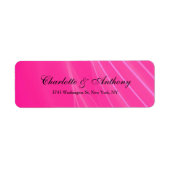 Bruiloft Elegant Creatief Abstract Roze Minimalist Etiket (Voorkant)