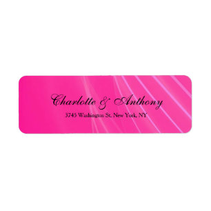 Bruiloft Elegant Creatief Abstract Roze Minimalist Etiket