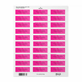 Bruiloft Elegant Creatief Abstract Roze Minimalist Etiket (Full Sheet)