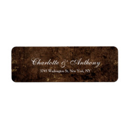 Bruiloft Elegant Creatief Bruin Minimalist Etiket
