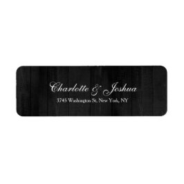 Bruiloft Elegant Creatief Grijs Hout Minimalist Etiket