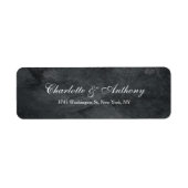 Bruiloft Elegant Creatief Grijs Minimalist Etiket (Voorkant)