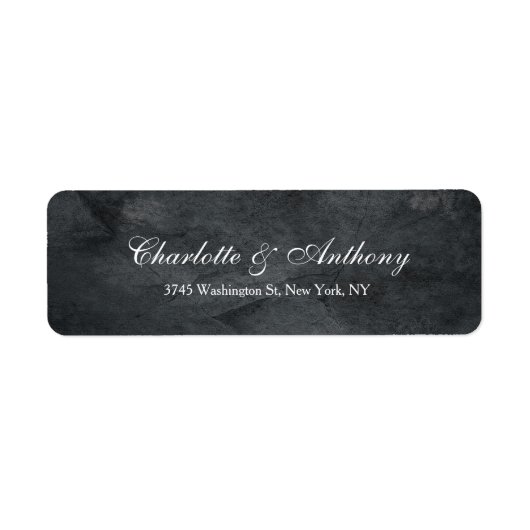 Bruiloft Elegant Creatief Grijs Minimalist Etiket (Voorkant)