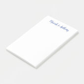 Bruiloft Elegant Creatief Klassiek Blauw Wit Post-it® Notes (Schuin)