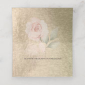 Bruiloft | Elegant Dusty Pink Floral Pampas Grass Plaatskaartje (Binnenkant ongevouwen)