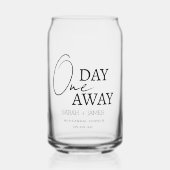 Bruiloft Elegant Een dag weg repetitie diner Blikvorm Glas (Voorkant)