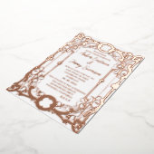 Bruiloft elegant en romantisch roos goud folie uitnodiging (Gedraaid)