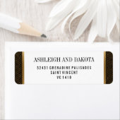 Bruiloft | Elegant Formal Golden Geometric op zwar Etiket (Insitu)