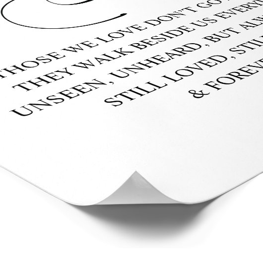 Bruiloft Elegant Herdenking Tafelbord v1 Poster (Hoek)