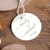 Bruiloft Elegant Kalligrafie Script Sage Groen Bedankjes Labels