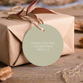 Bruiloft Elegant Kalligrafie Script Sage Groen Bedankjes Labels