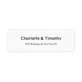 Bruiloft Elegant Minimalistisch Creatief Zwart & W Etiket