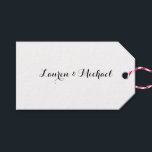 Bruiloft Elegant Minimalistische Kalligrafie Zwart Cadeaulabel<br><div class="desc">Deze sjabloon kan worden aangepast aan alle professionele beroepen.</div>