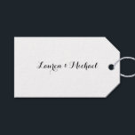 Bruiloft Elegant Minimalistische Kalligrafie Zwart Cadeaulabel<br><div class="desc">Deze sjabloon kan worden aangepast aan alle professionele beroepen.</div>