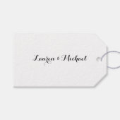 Bruiloft Elegant Minimalistische Kalligrafie Zwart Cadeaulabel (Voorkant (Horizontaal))