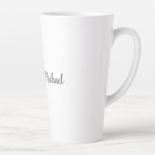 Bruiloft Elegant Minimalistische Kalligrafie Zwart Latte Mok (Rechts)