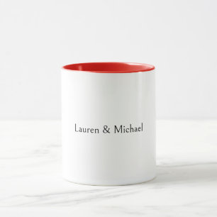 Bruiloft Elegant Minimalistische Kalligrafie Zwart Mok