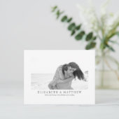bruiloft | Elegant Modern Custom Photo Briefkaart (Staand voorkant)