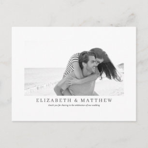 bruiloft   Elegant Modern Custom Photo Briefkaart