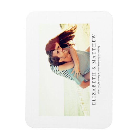 bruiloft | Elegant Modern Custom Photo Magneet (Verticaal)