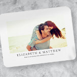 bruiloft | Elegant Modern Custom Photo Magneet<br><div class="desc">Dit ontwerp is een eenvoudige,  elegante,  moderne sjabloon. Aangepaste foto's toevoegen</div>