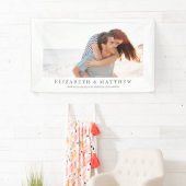 bruiloft | Elegant Modern Custom Photo Spandoek (Insitu)