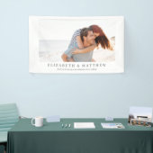 bruiloft | Elegant Modern Custom Photo Spandoek (Beurs)